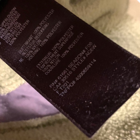 North Face XL Womens Denali Fleece Jacket Full Zip Drawstring Sage Green - Picture 12 of 12